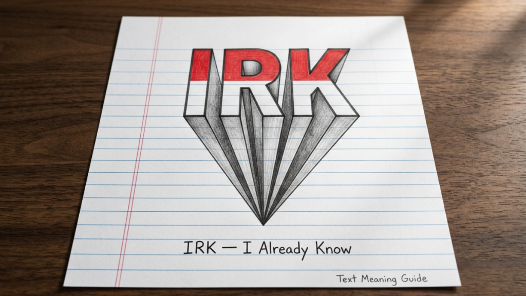 IRK Mean in Text