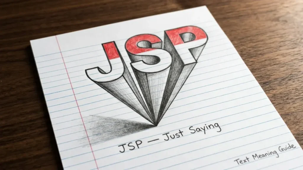 JSP Meaning in Text