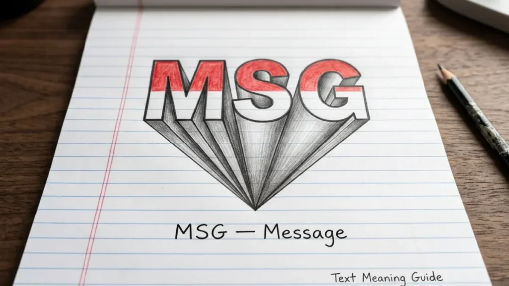 MSG Mean in Text?